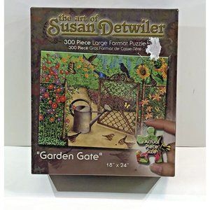 Garden Gate 300 Piece Puzzle The Art of Susan Detwiler 18" x 24" 2006 New SEALED